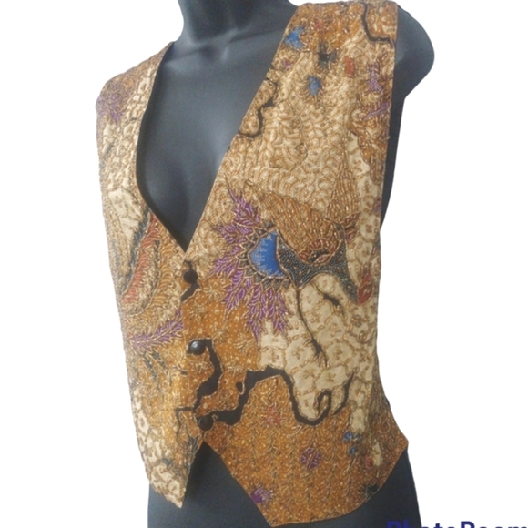 Vtg Kenar Beaded Vest - Picture 2 of 16